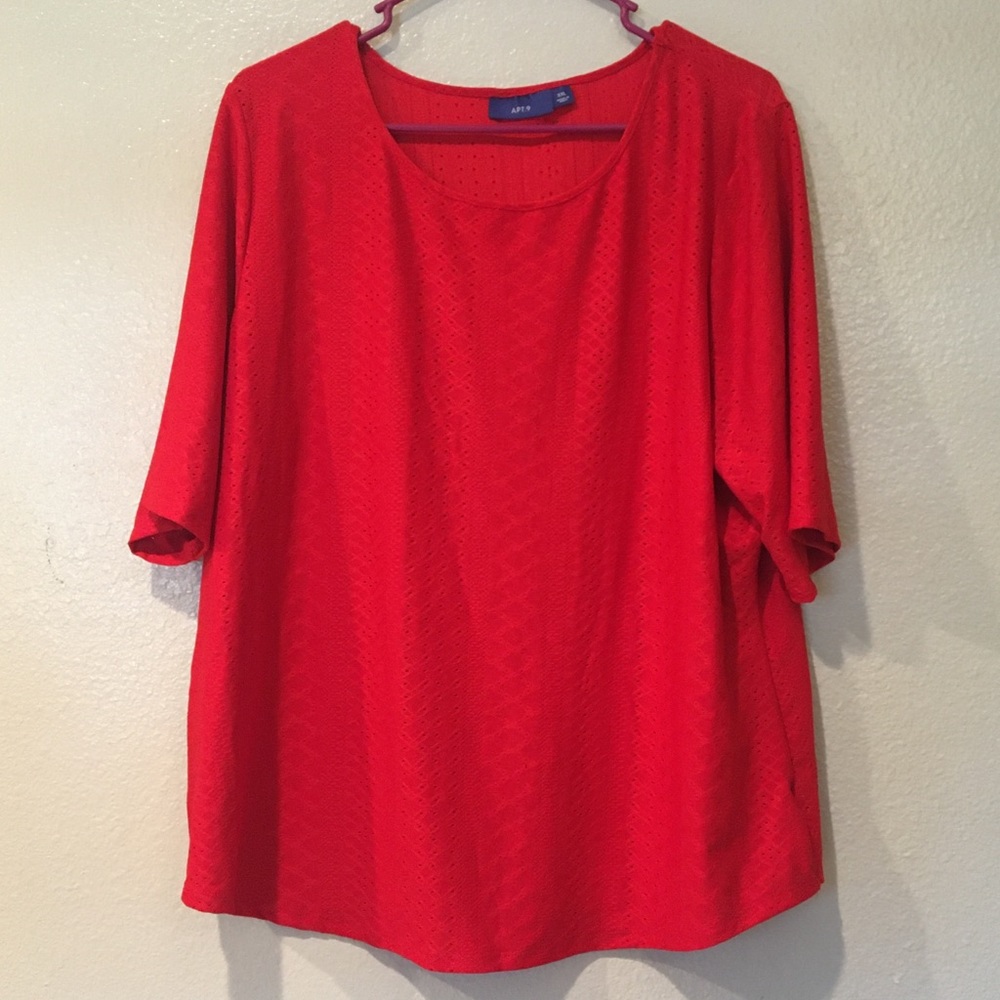 🌷4/$15 Apt. 9 Women Red Shirt Size XXL